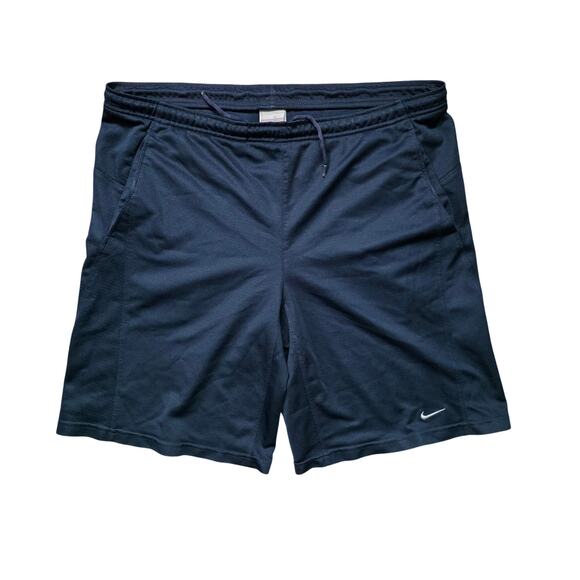 Nike Vintage Shorts Men L Navy Blue Swoosh Athletic - Picture 1 of 6